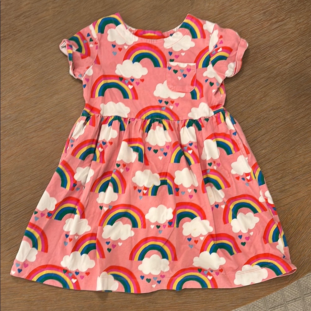 Boden Girls Rainbow Dress Size 6-7
